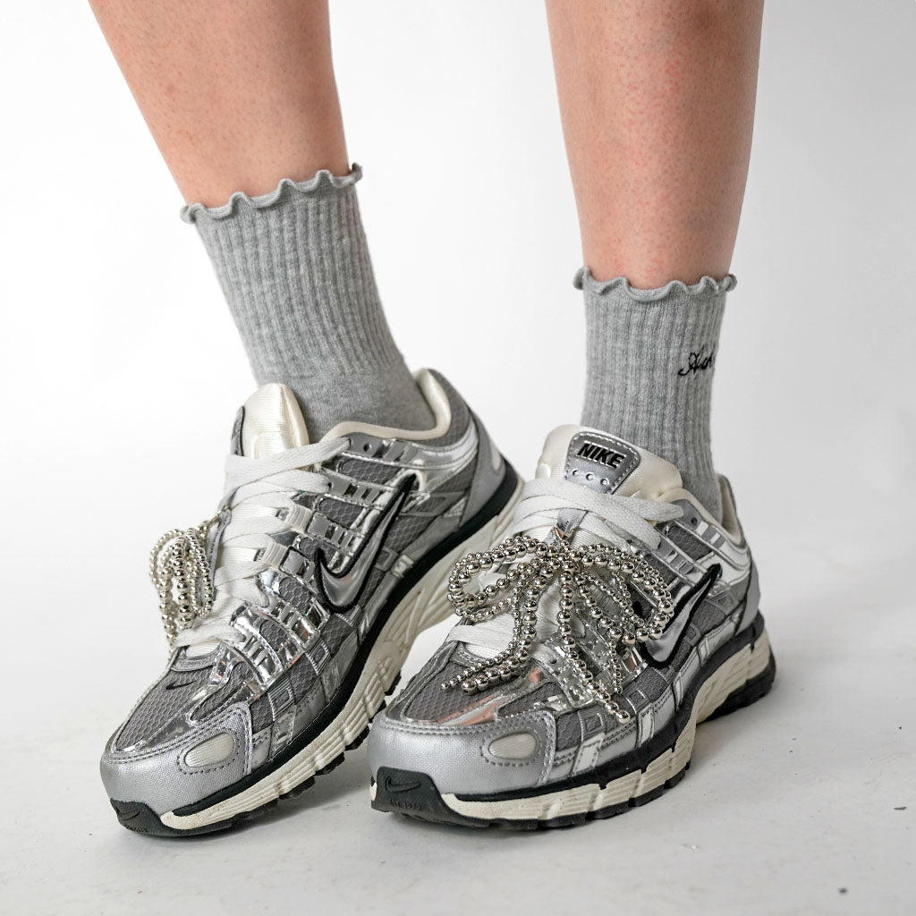 WMNS Lettuce Edge Quarter Socks - Heather Gray