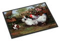 Chickens, Hens and Puppy Doormat Indoor Outdoor 24H X 36W Front Door Mat Rugs for Entryway, Non Slip Washable Low Pile,