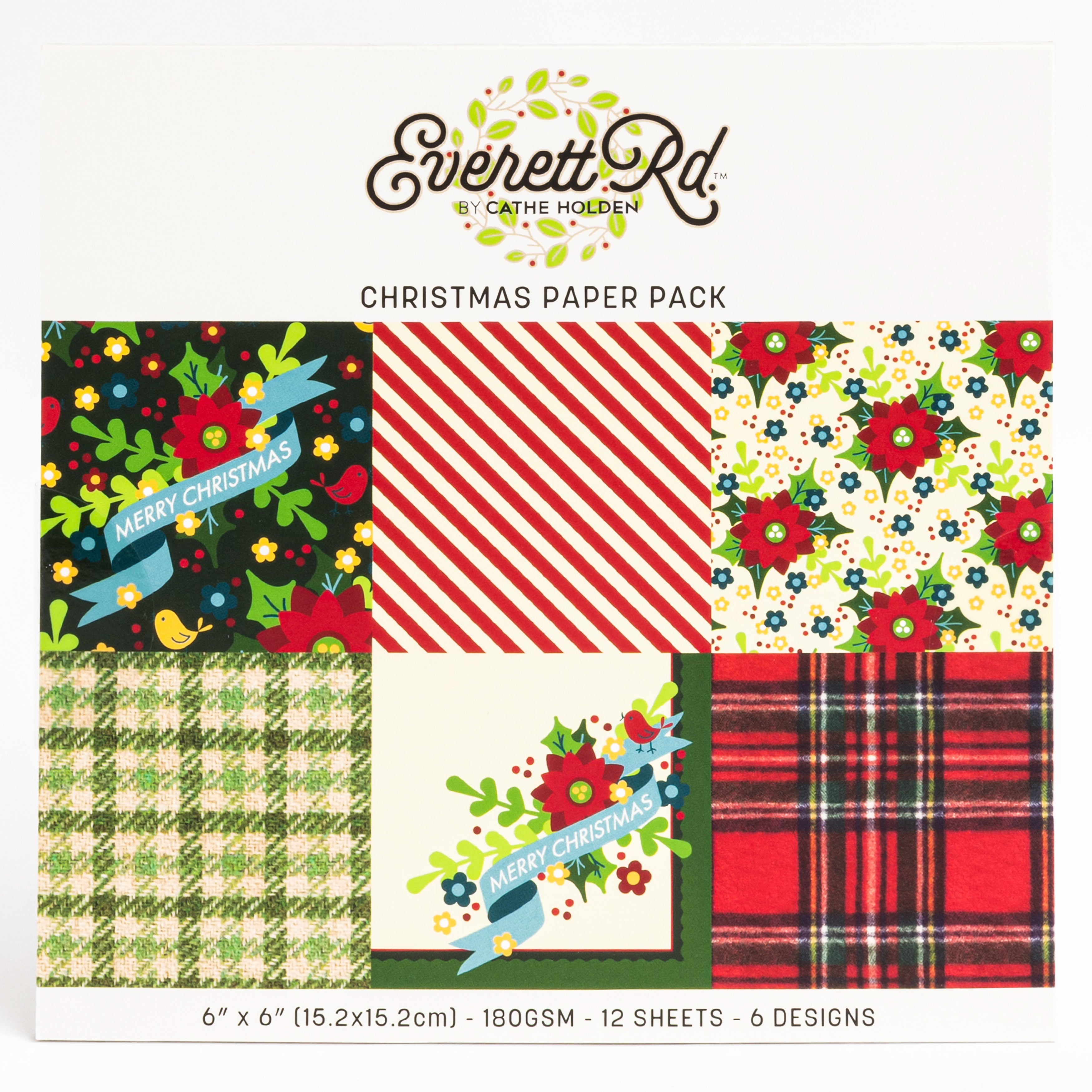 Traditional Holiday 6x6 Paper Pack Everett Rd. By Cathe Holden