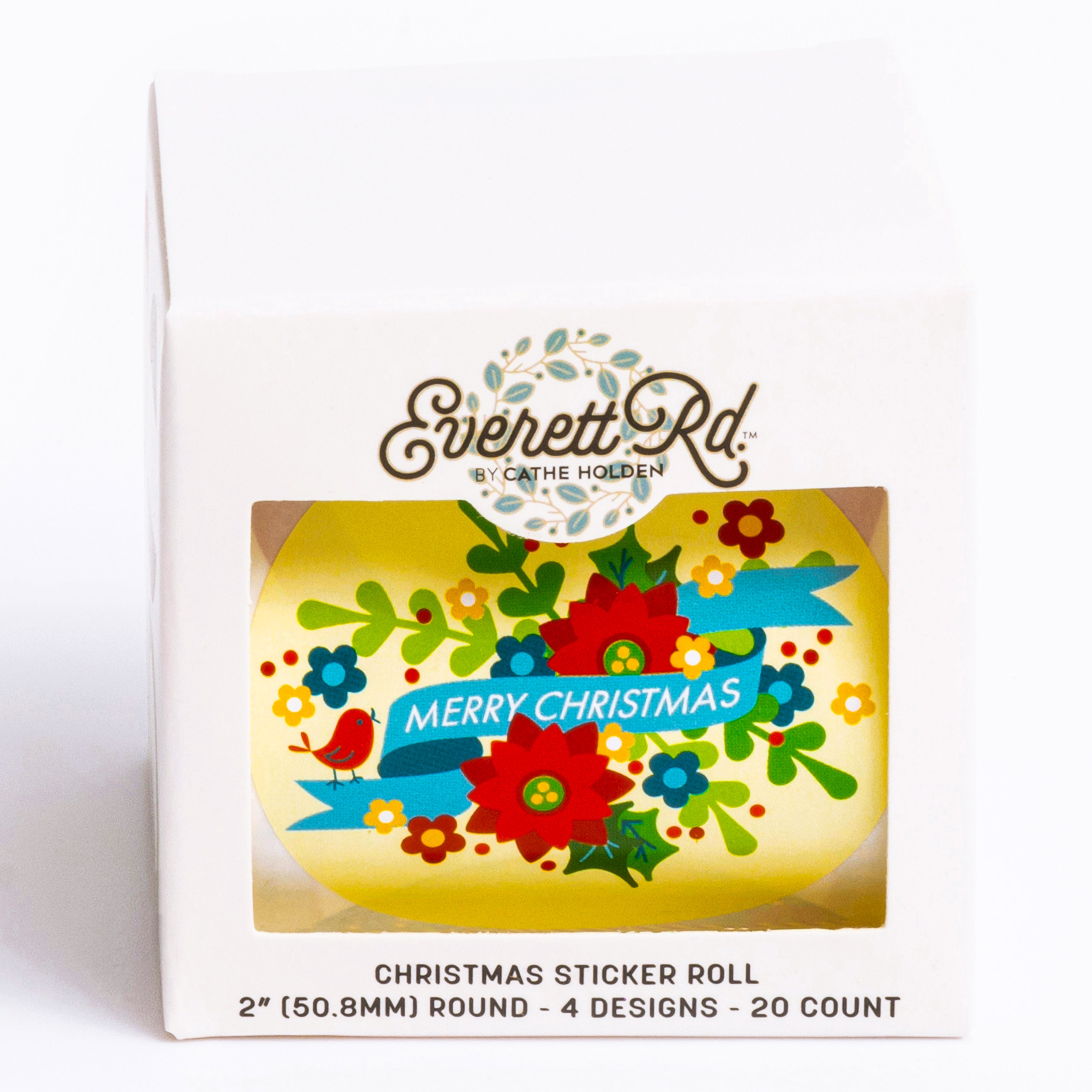 Traditional Holiday 20 PC Sticker Roll  Everett Rd. By Cathe Holden