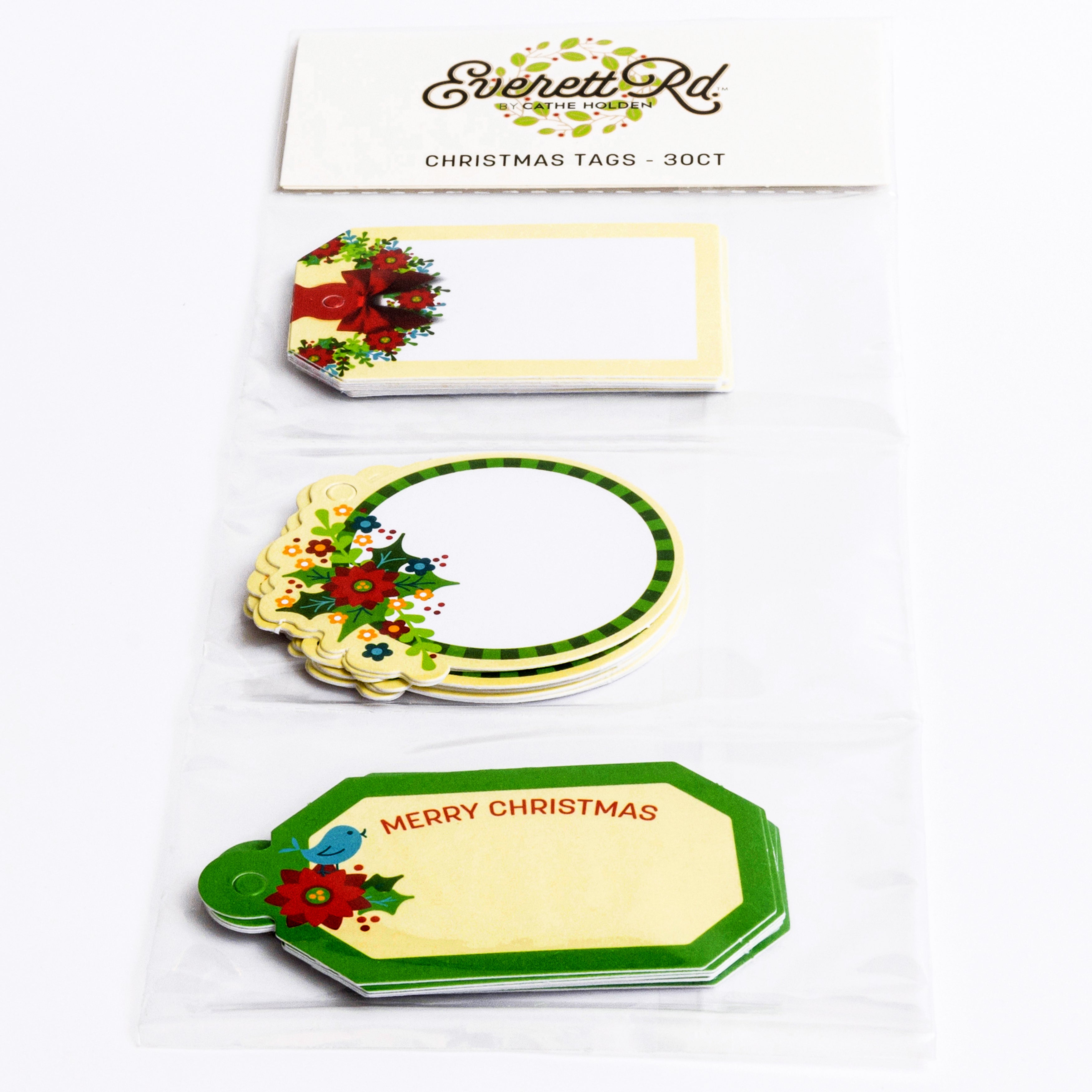 Traditional Holiday 30 PC Tags Everett Rd. By Cathe Holden