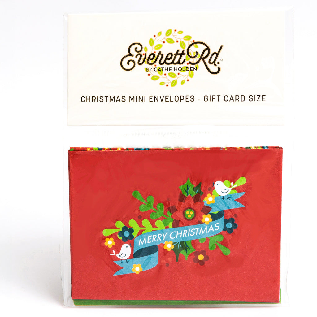 Traditional Holiday 10 PK Mini Envelopes Everett Rd. By Cathe Holden