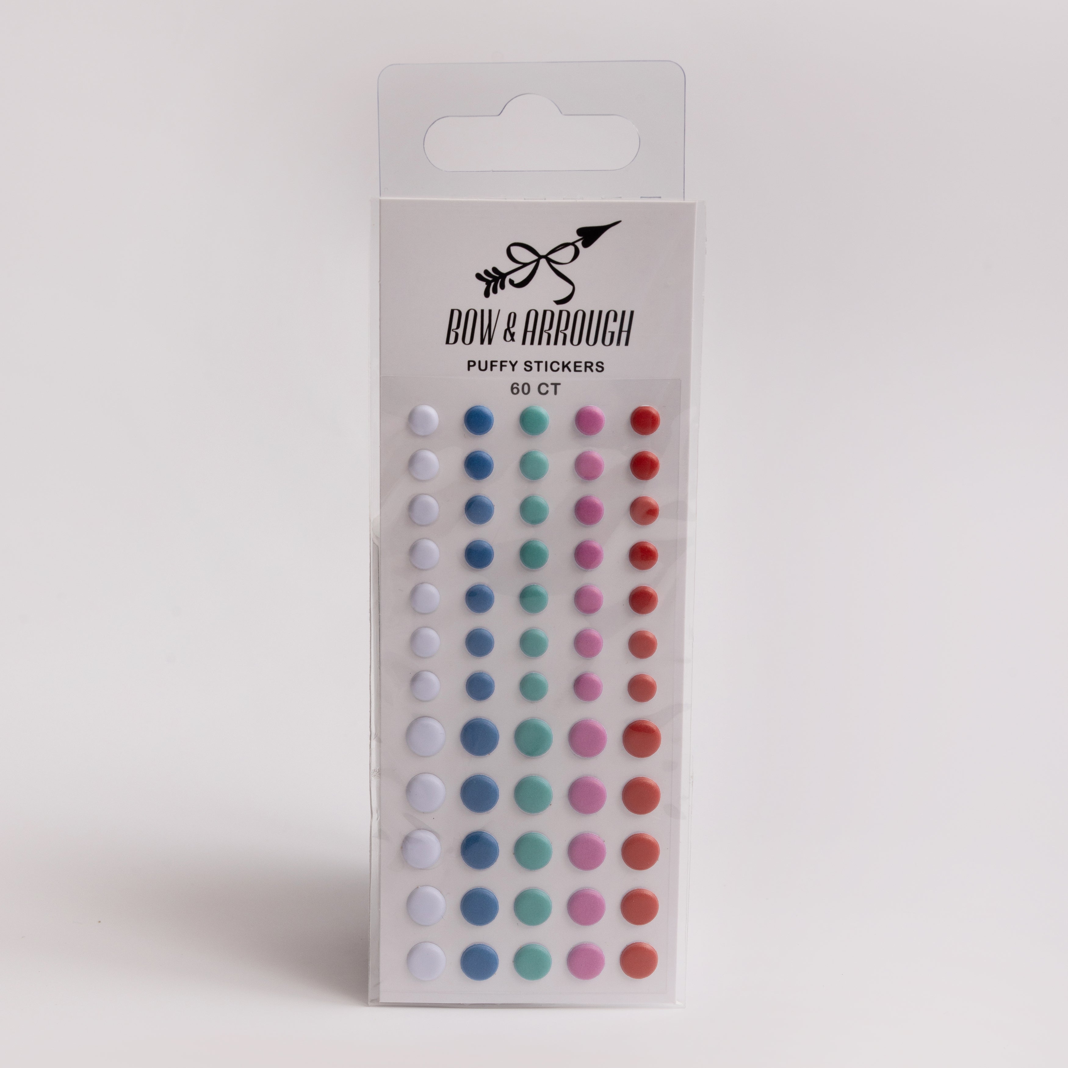 Bow & Arrough™ Holiday Candy Colored Dots Puffy Stickers