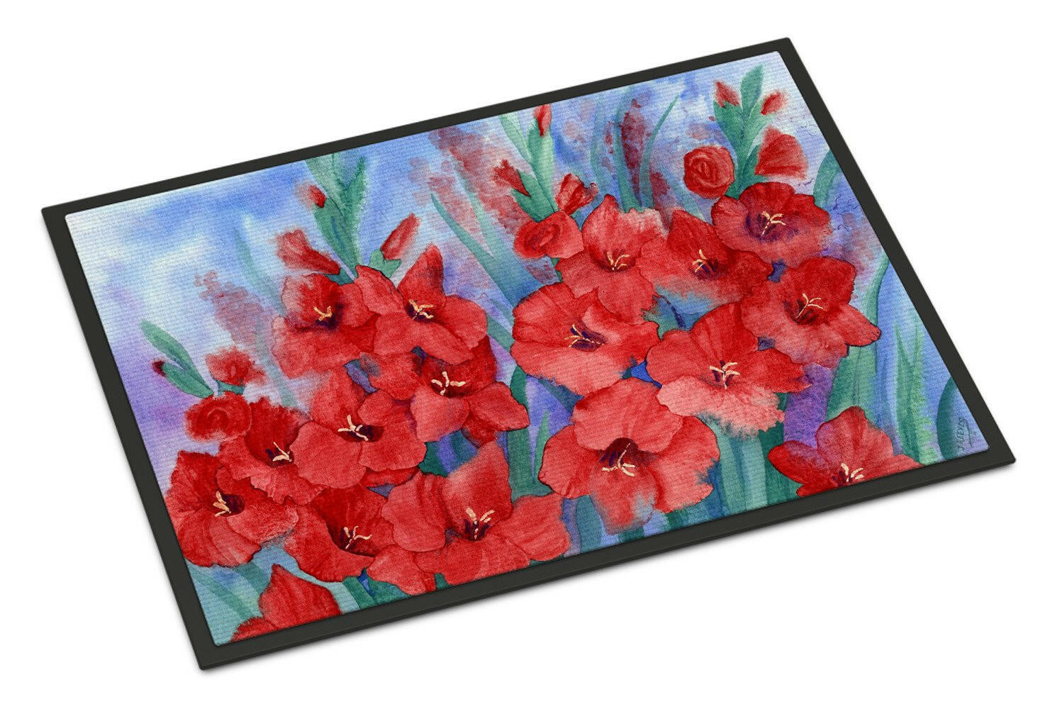 Gladioli Doormat Indoor Outdoor 18H X 27W Front Door Mat Rugs for Entryway, Non Slip Washable