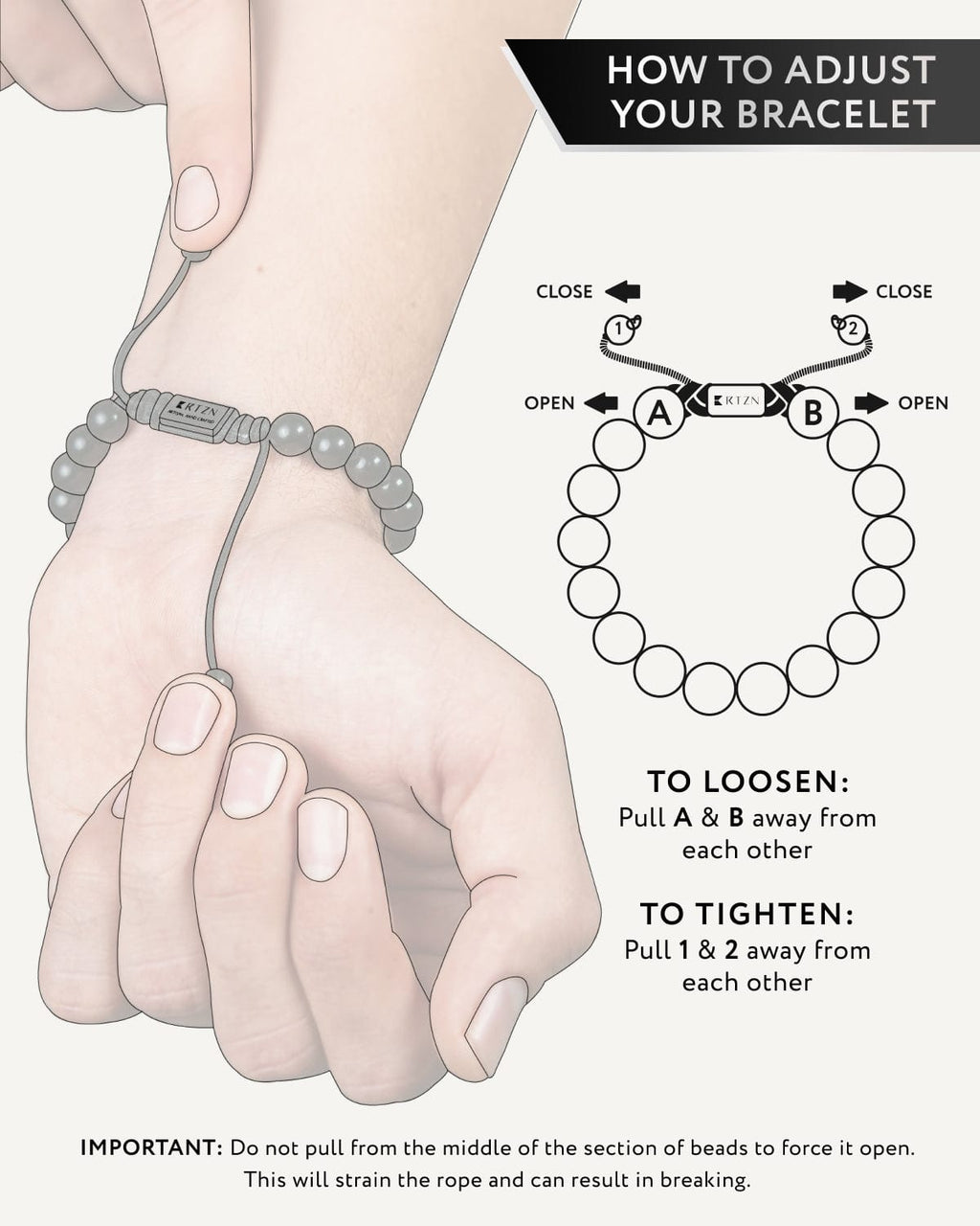 Black Tourmaline Beaded Bracelet - Bali
