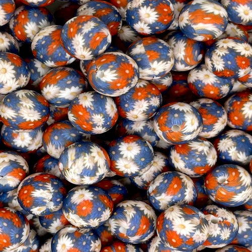 P521 RED WHITE BLUE FLORAL 15MM PRINT (10ct)