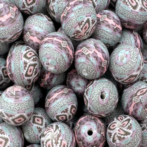 P176 PASTEL AZTEC 15MM PRINT (10ct)