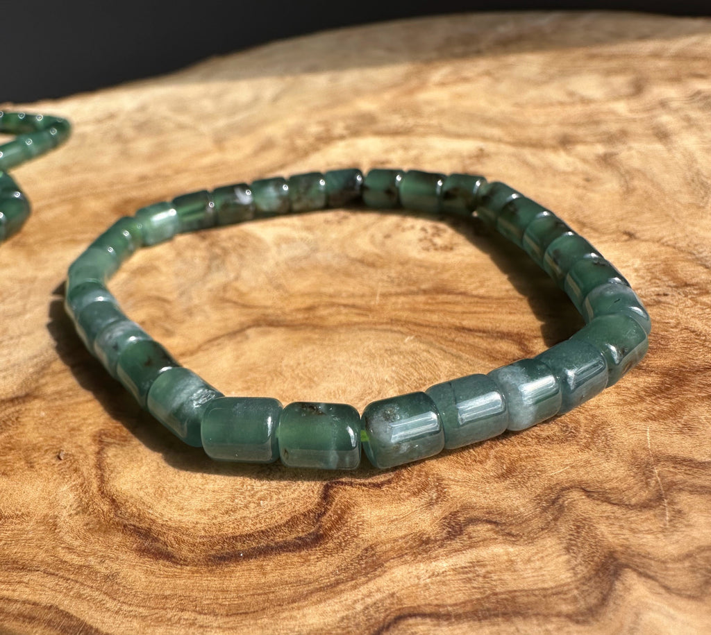Guatemalan Jadeite Bead Bracelet - 5X6mm beads - Sold Individually
