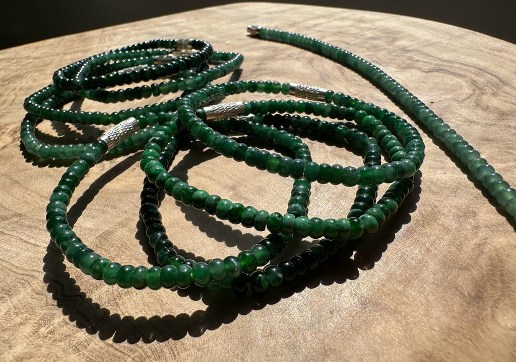Guatemalan Jadeite Bead Bracelet - 4X3mm beads - Sold Individually