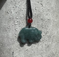 Guatemalan Jadeite Elephant Pendant, 26mm