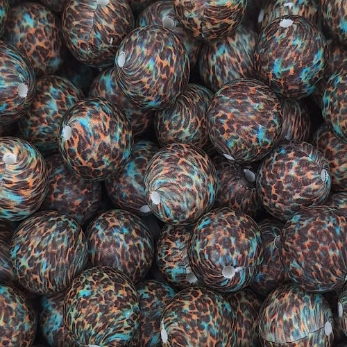 P183 TURQUOISE LEOPARD 15MM PRINT (10ct)