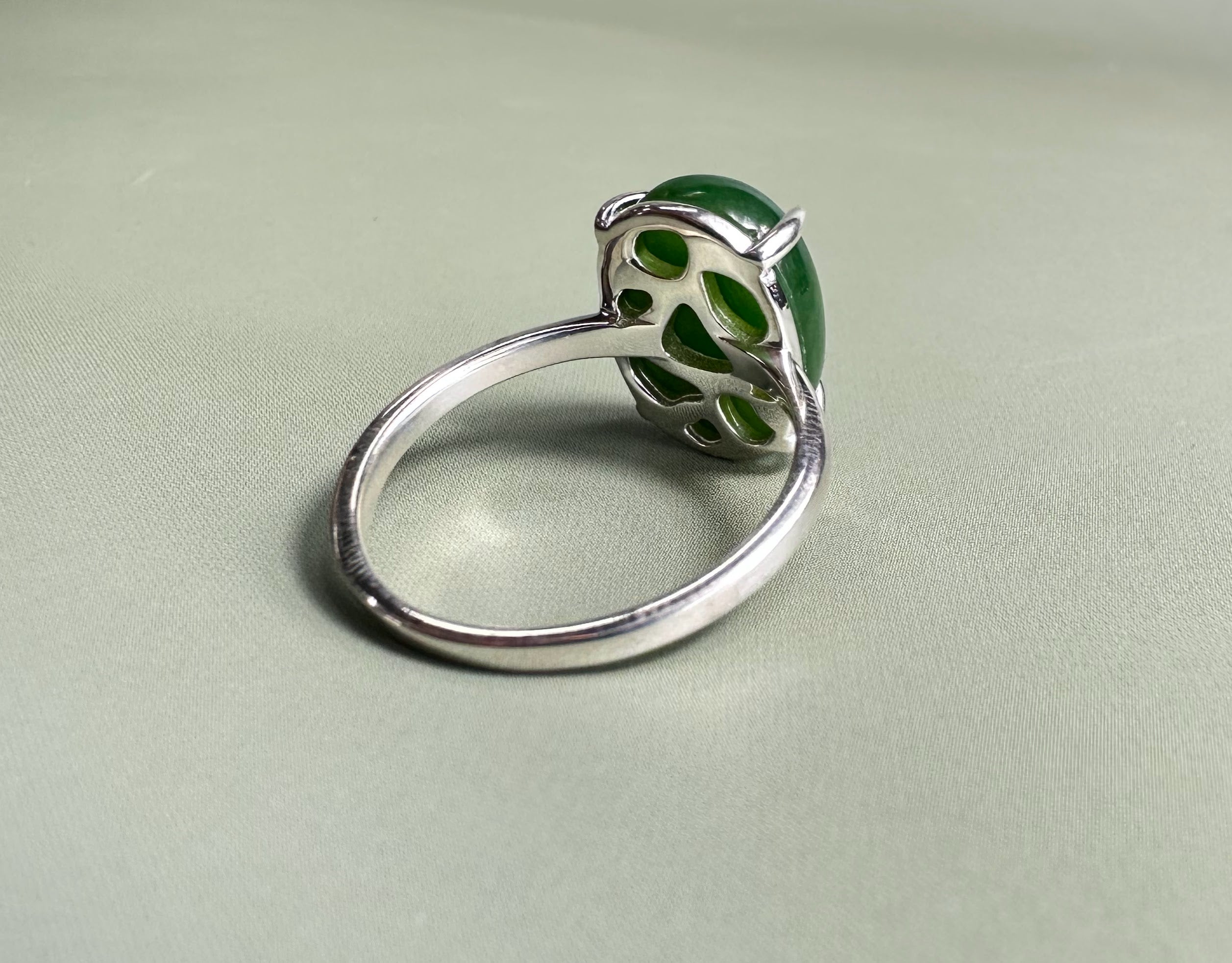 Canadian Jade and Silver Ring (sizes 6-9)