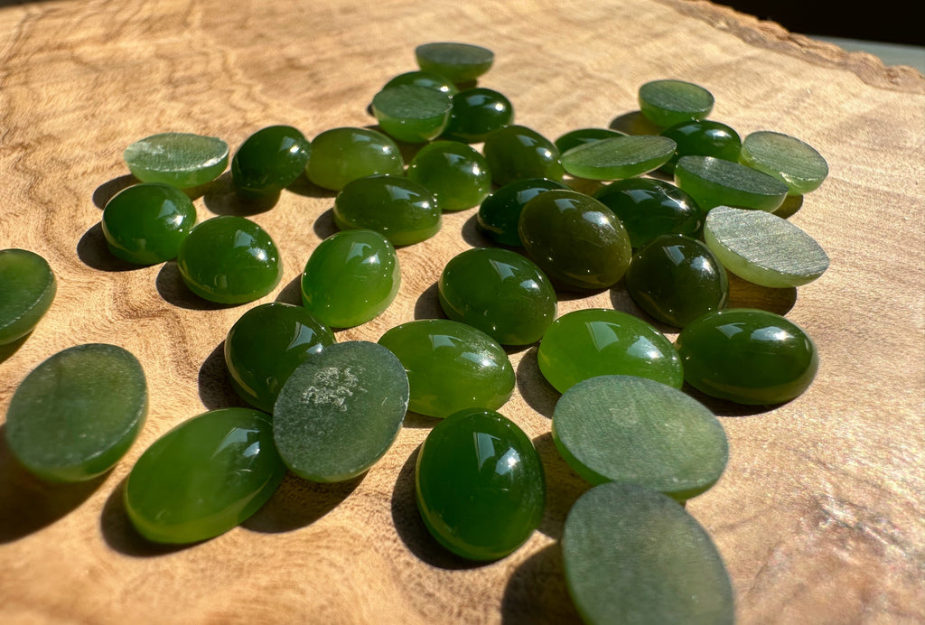 Canadian Jade Oval Cabochon - 7x9mm (individual or lot price)