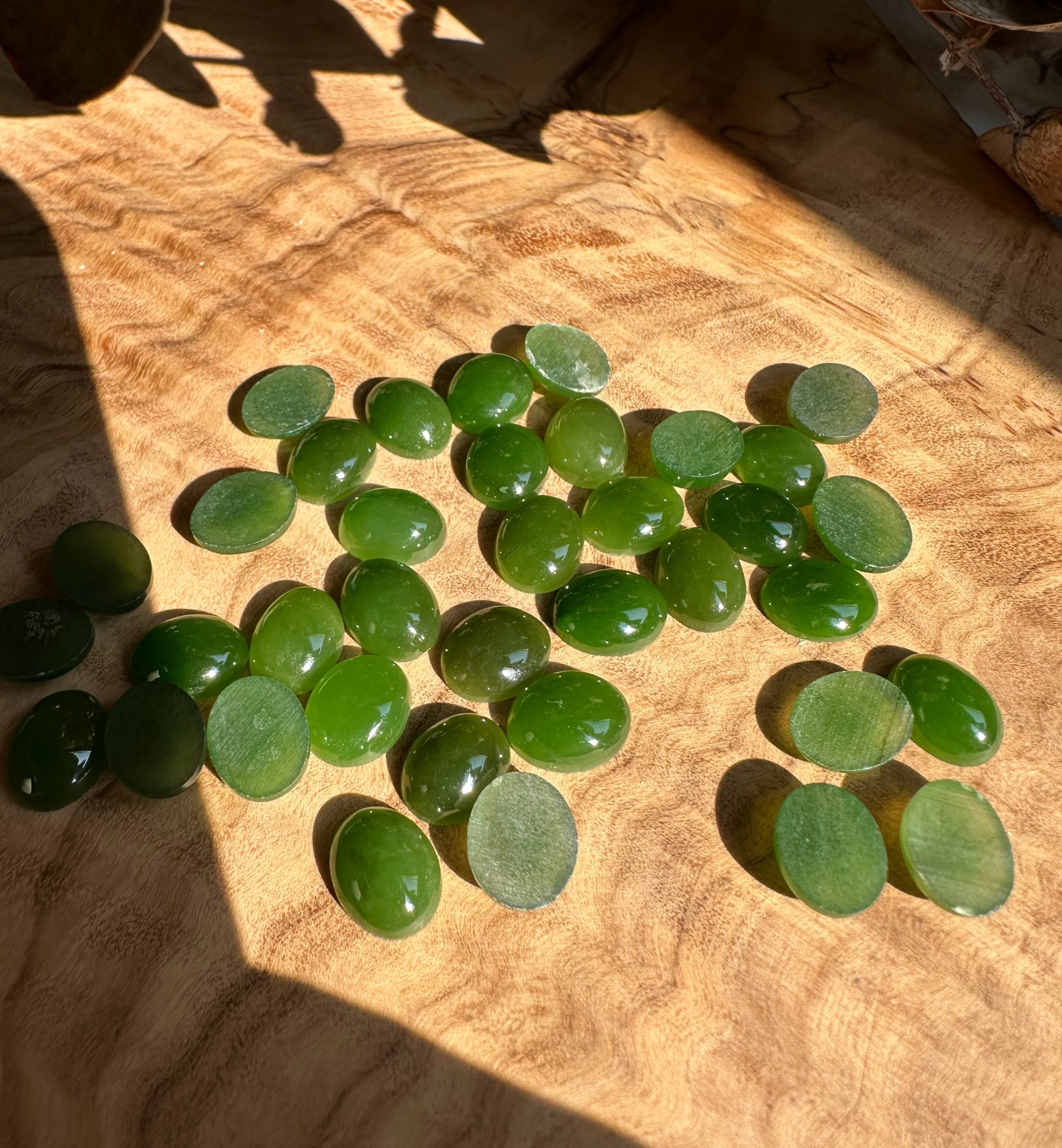 Canadian Jade Oval Cabochon - 7x9mm (individual or lot price)