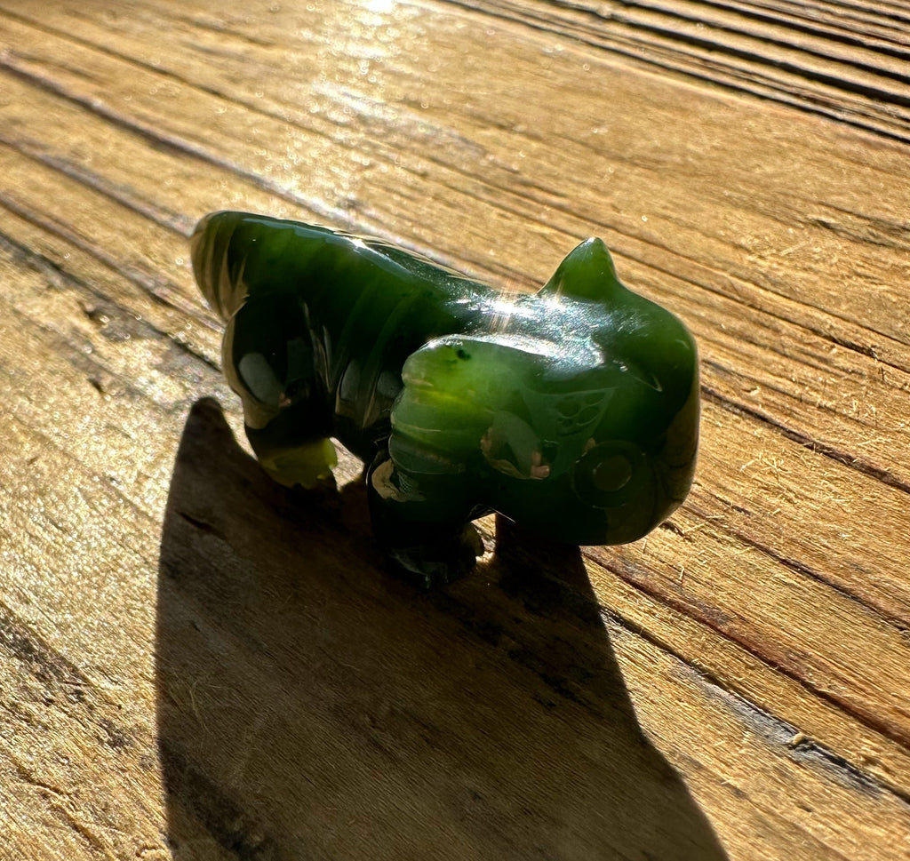 Canadian Jade Axolotl Figurine, 1.5"