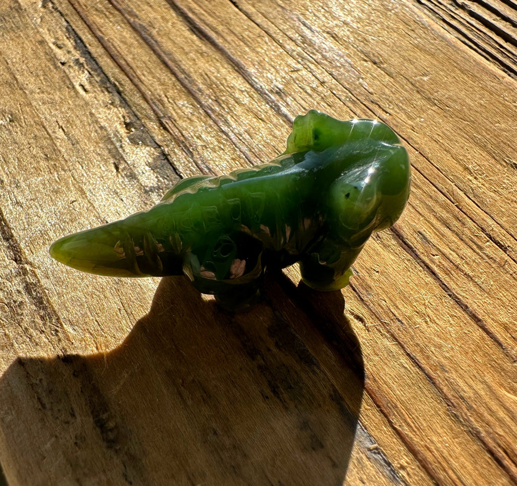 Canadian Jade Axolotl Figurine, 1.5"