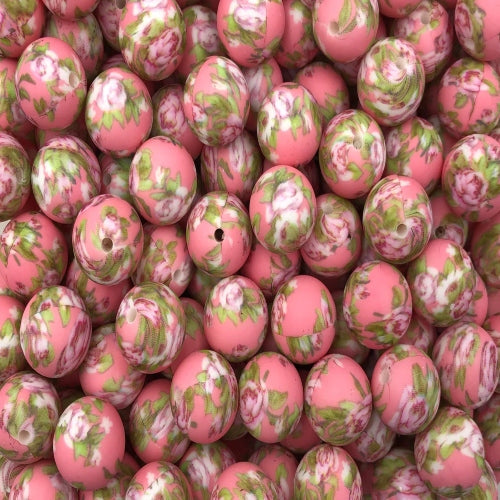 P305 VICTORIAN FLORAL PINK 15MM PRINT (10ct)
