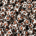 P430 FROSTED CHOCOLATE LEOPARD 15MM PRINT (10ct)