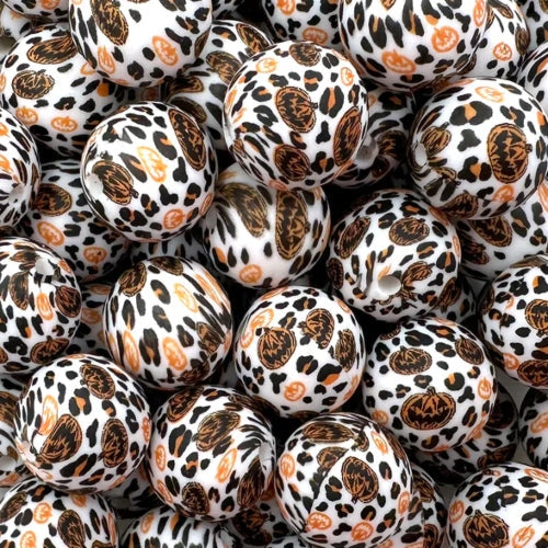 P498 LEOPARD PUMPKIN 15MM PRINT (10ct)