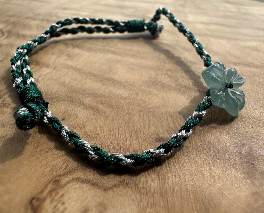 Small Guatemalan Jadeite Flower Bracelet