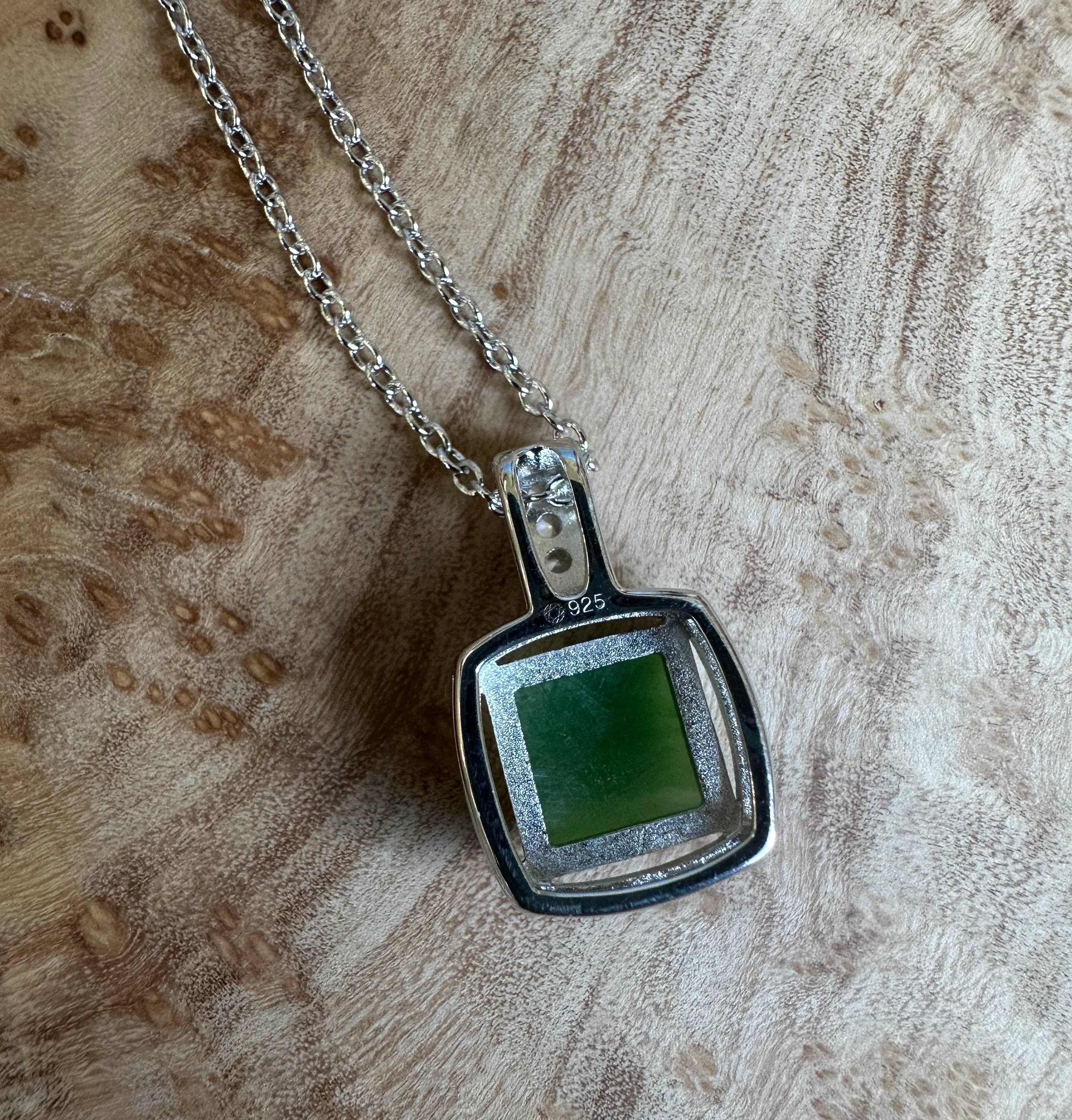 Canadian Jade Pendant with CZ 5560