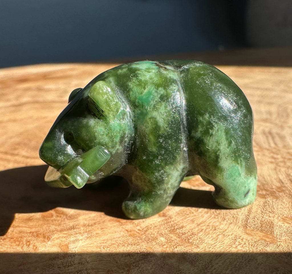 Bear Special with Jade Fish, 1.25"