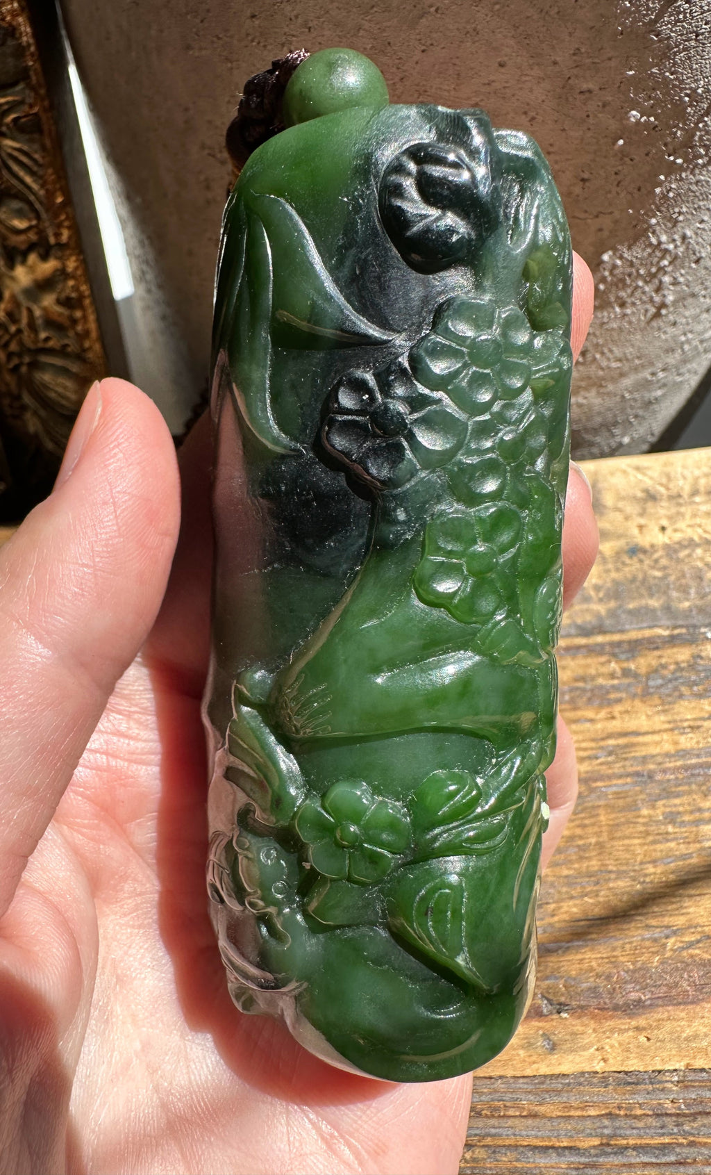 High-Quality Canadian Jade Hand Held - 3.25" chip