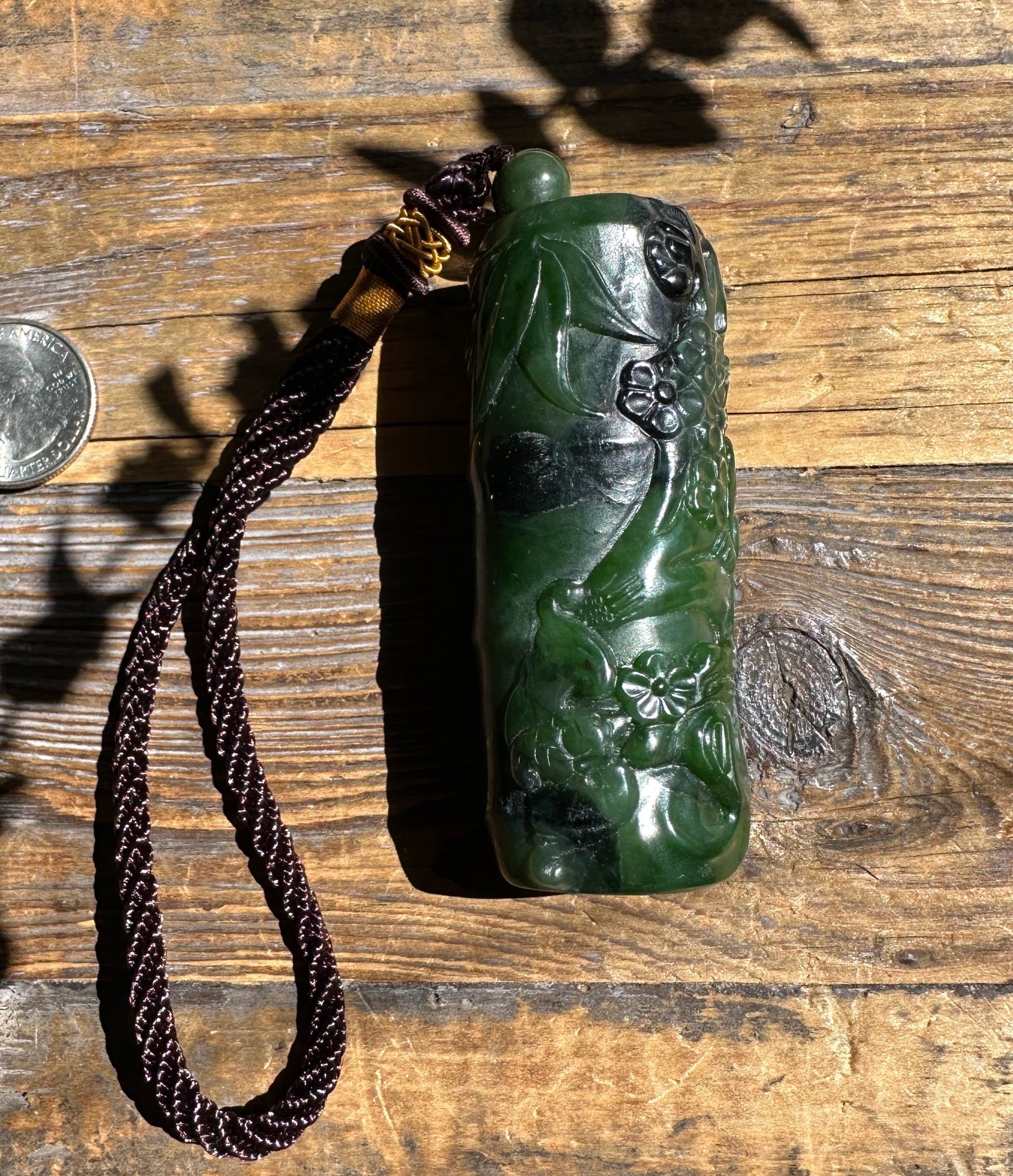 High-Quality Canadian Jade Hand Held - 3.25" chip