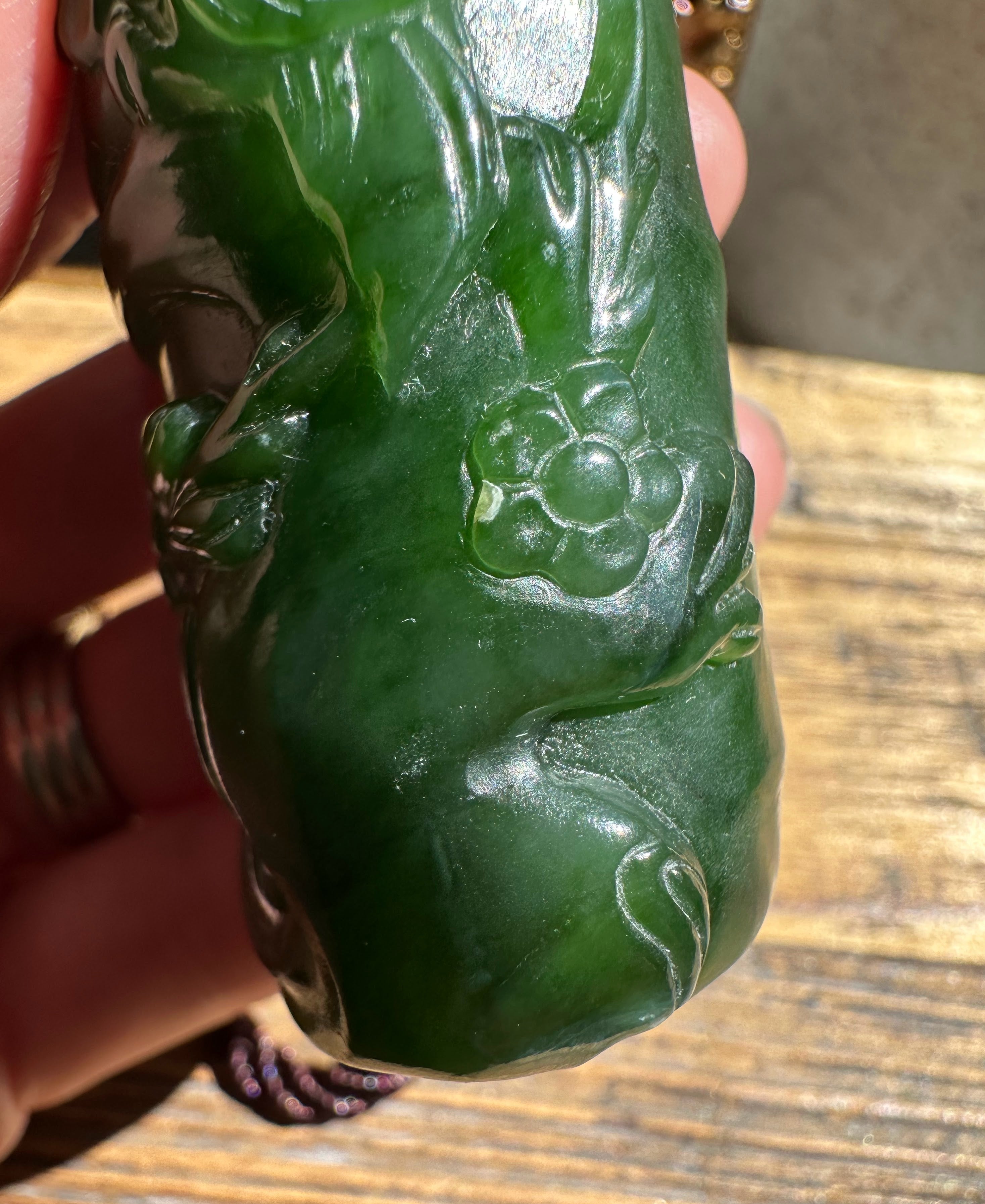High-Quality Canadian Jade Hand Held - 3.25" chip