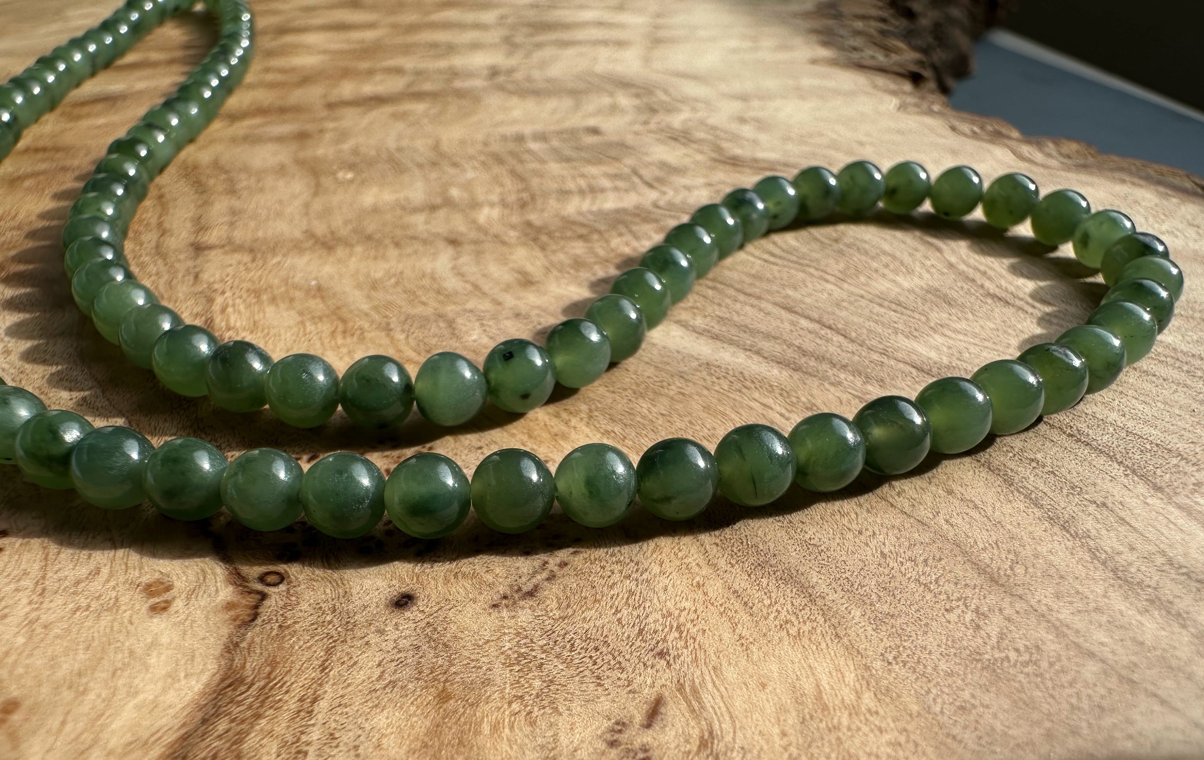 4mm Unstrung Nephrite Jade Beads Carving Grade, 16"