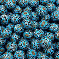 P596 BLUE WESTERN COW SPLATTER 15MM PRINT (10ct)