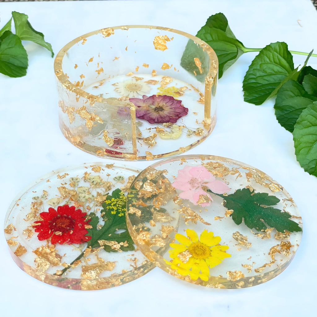 Round Coasters with Holder Silicone Molds 3pc