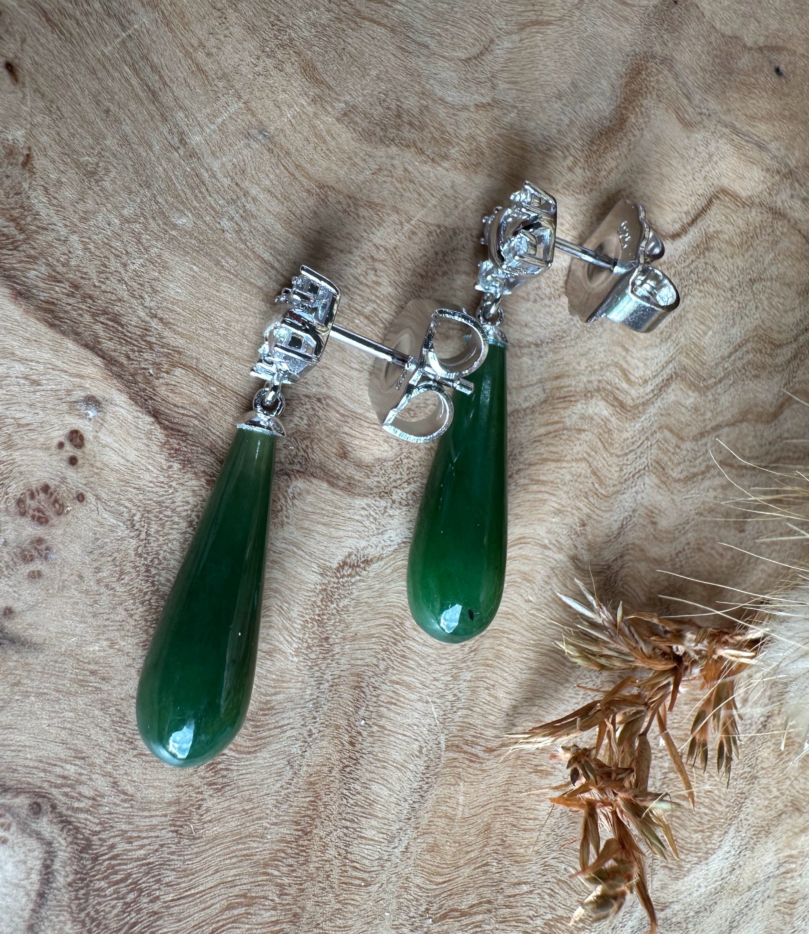 Silver Drop Studs - 32mm