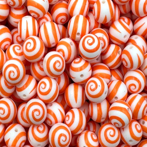 P184 ORANGE SWIRL 15MM PRINT (10ct)