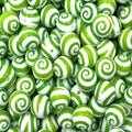 P185 GREEN SWIRL 15MM PRINT (10ct)