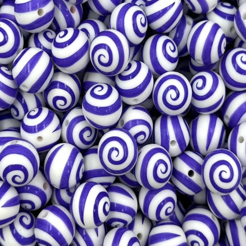 P182 PURPLE SWIRL 15MM PRINT (10ct)