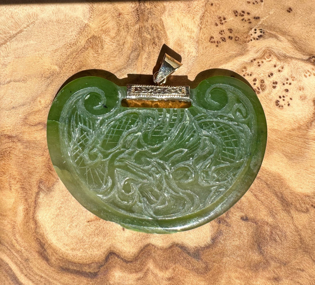 Vintage Jade Dragon Pendant*