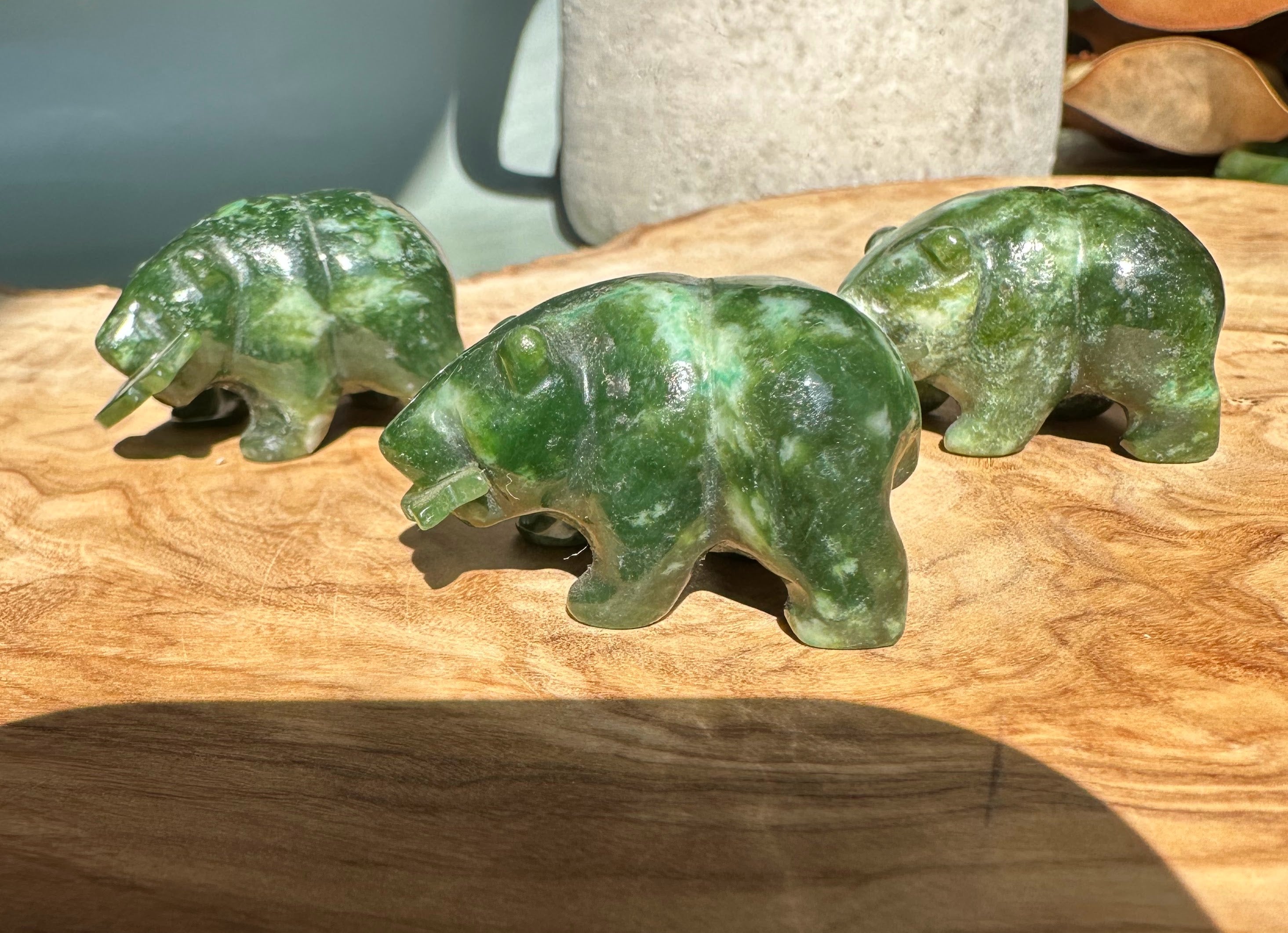 Bear Special with Jade Fish, 1.25"
