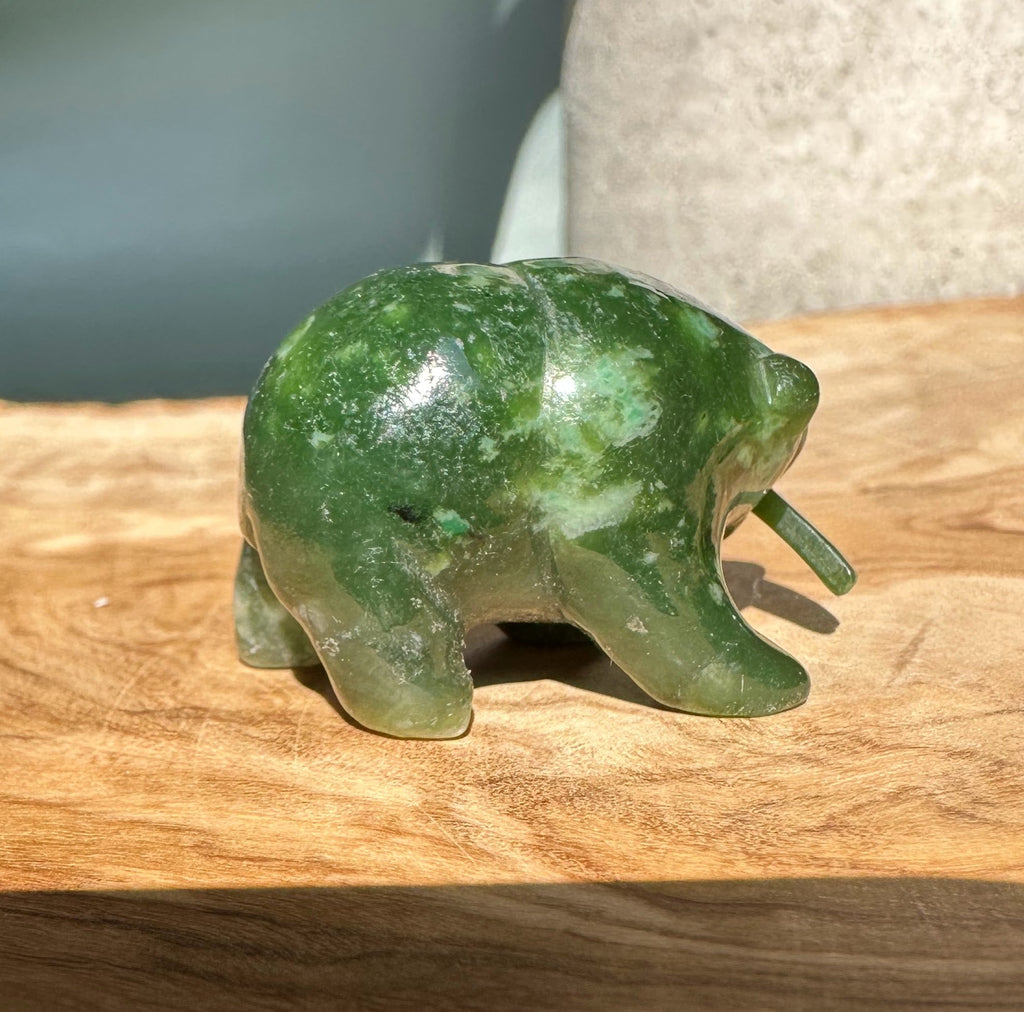 Bear Special with Jade Fish, 1.25"