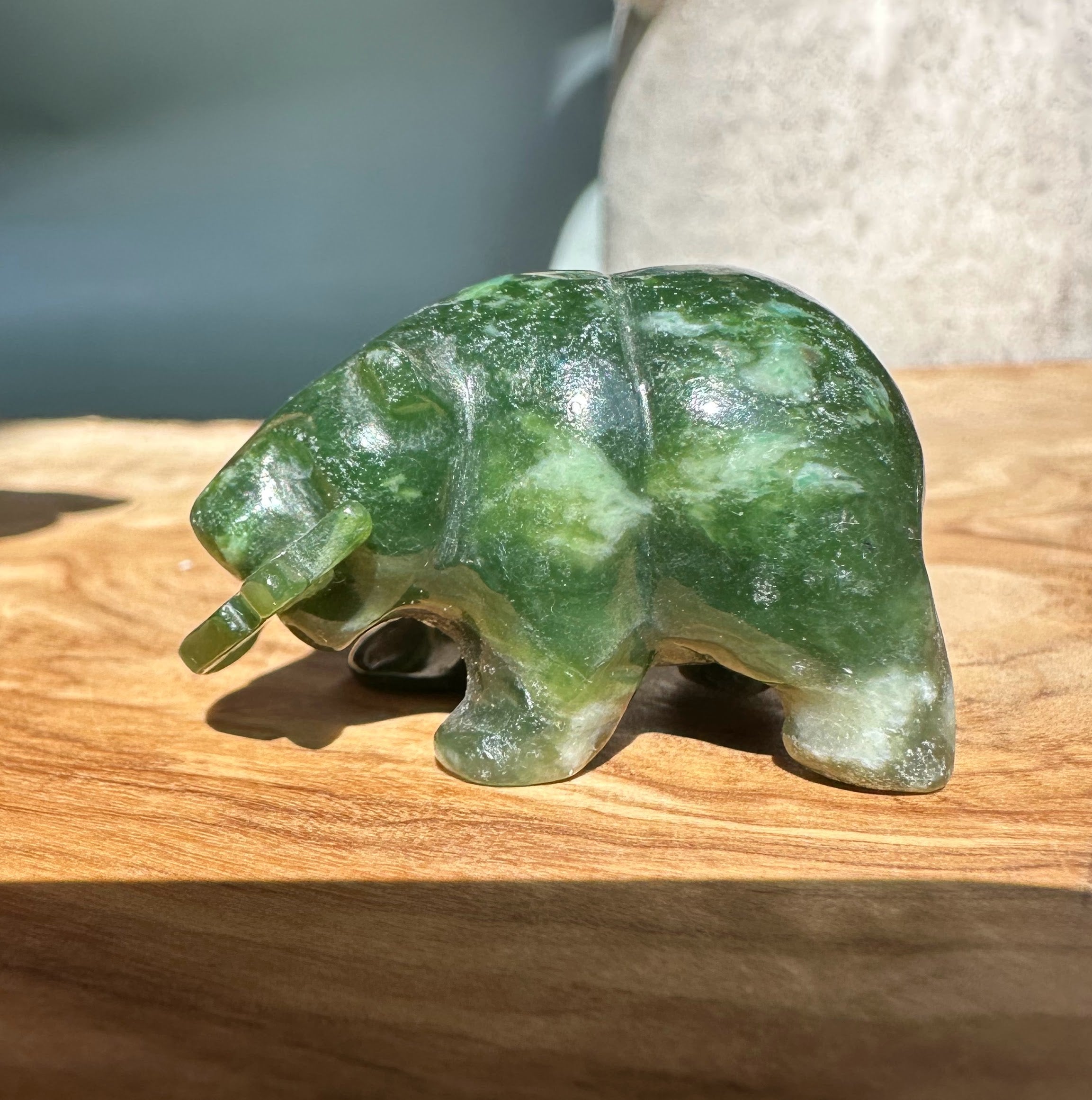 Bear Special with Jade Fish, 1.25"