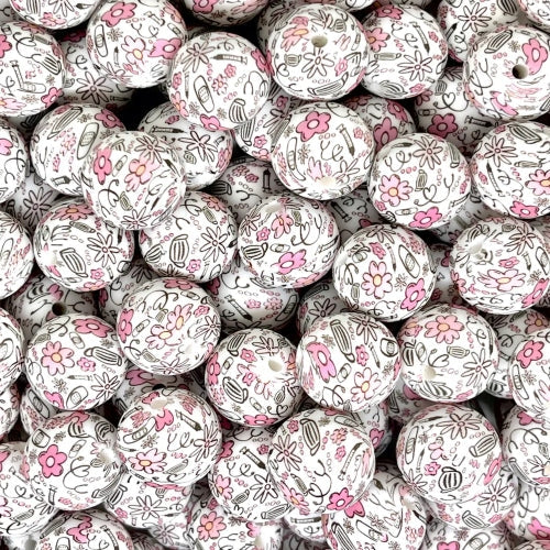 P424 NURSE FLORAL 15MM PRINT (10ct)