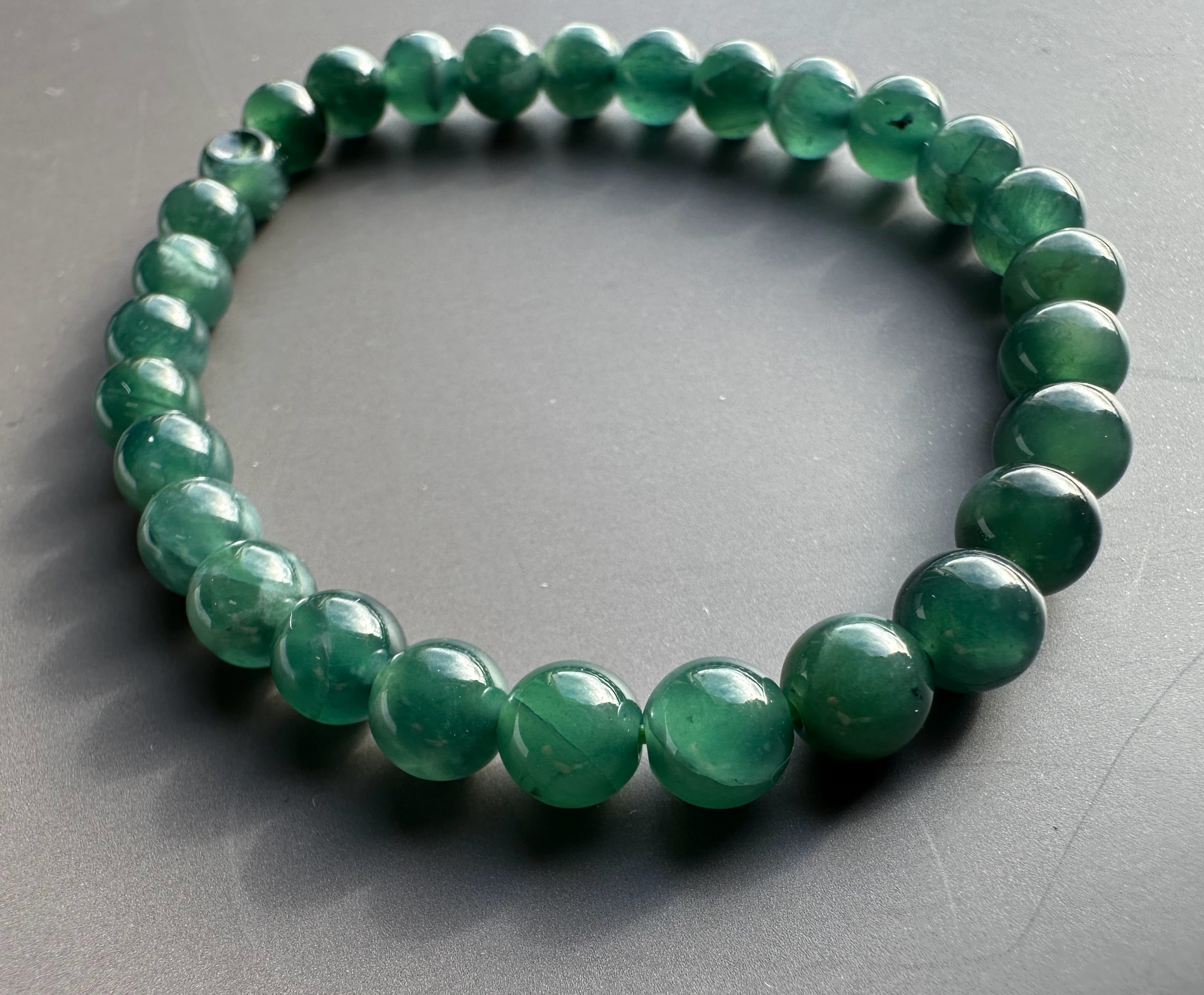 Guatemalan Jadeite Bead Bracelet - 6mm