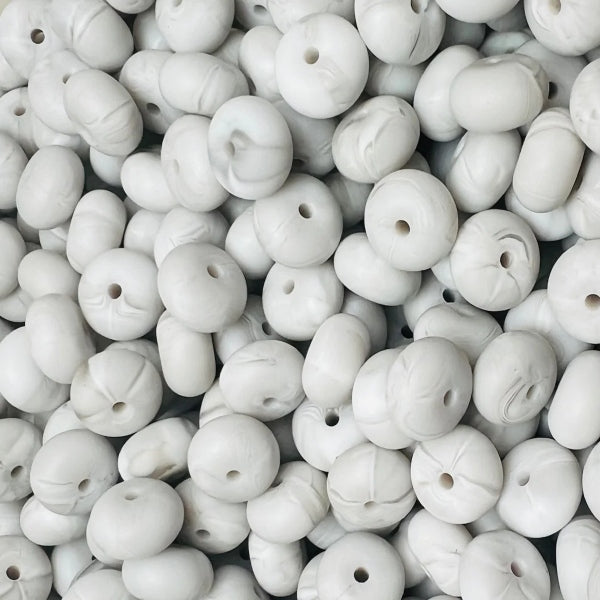 14MM ABACUS BEAD SMOKE MARBLE #63 (10ct)