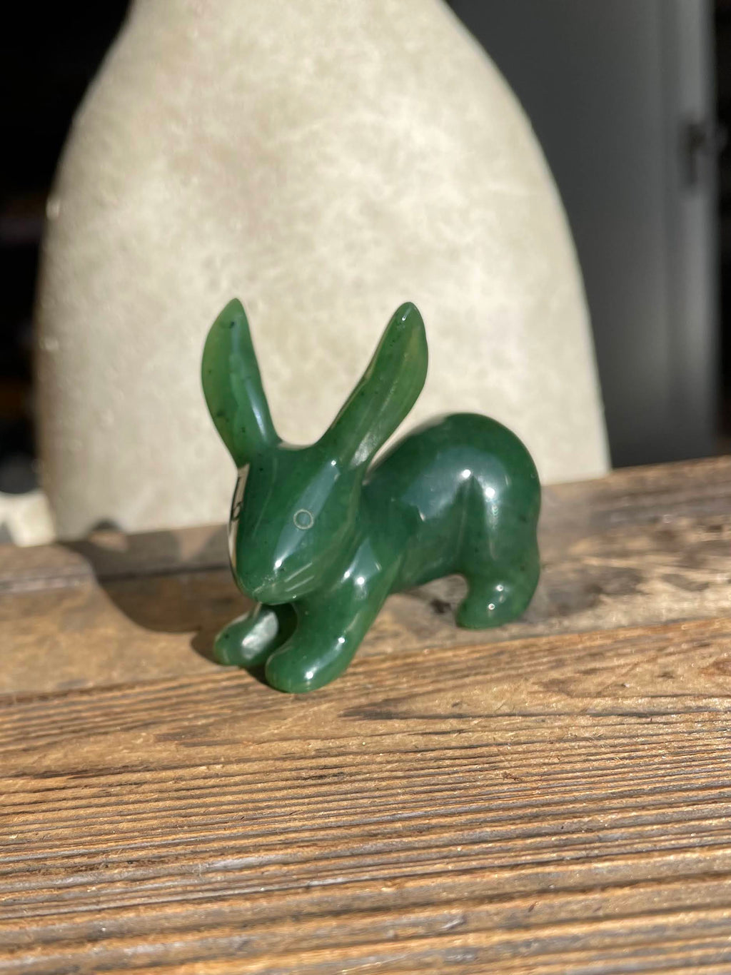 Canadian Jade Jack Rabbit Figurine