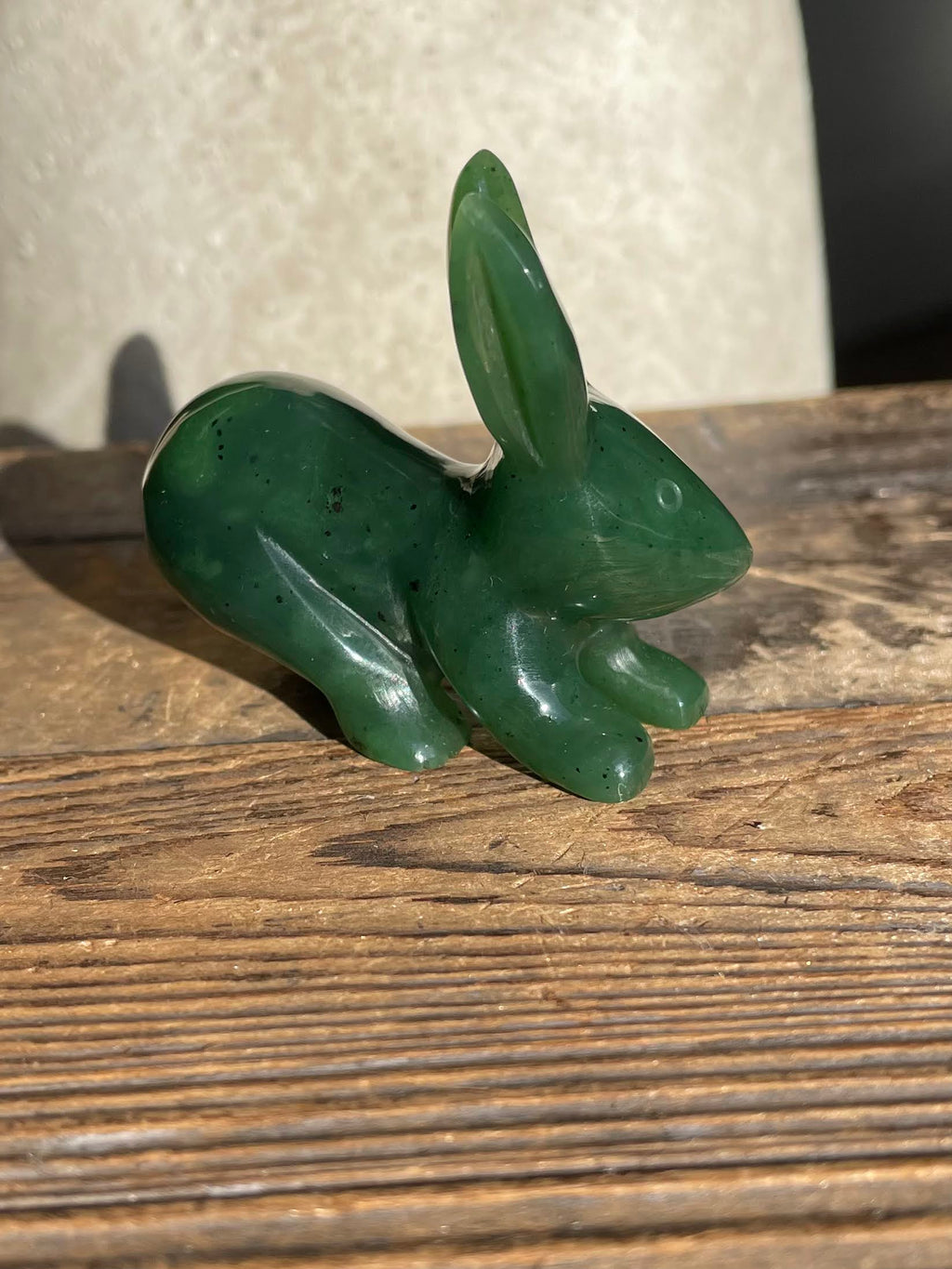 Canadian Jade Jack Rabbit Figurine