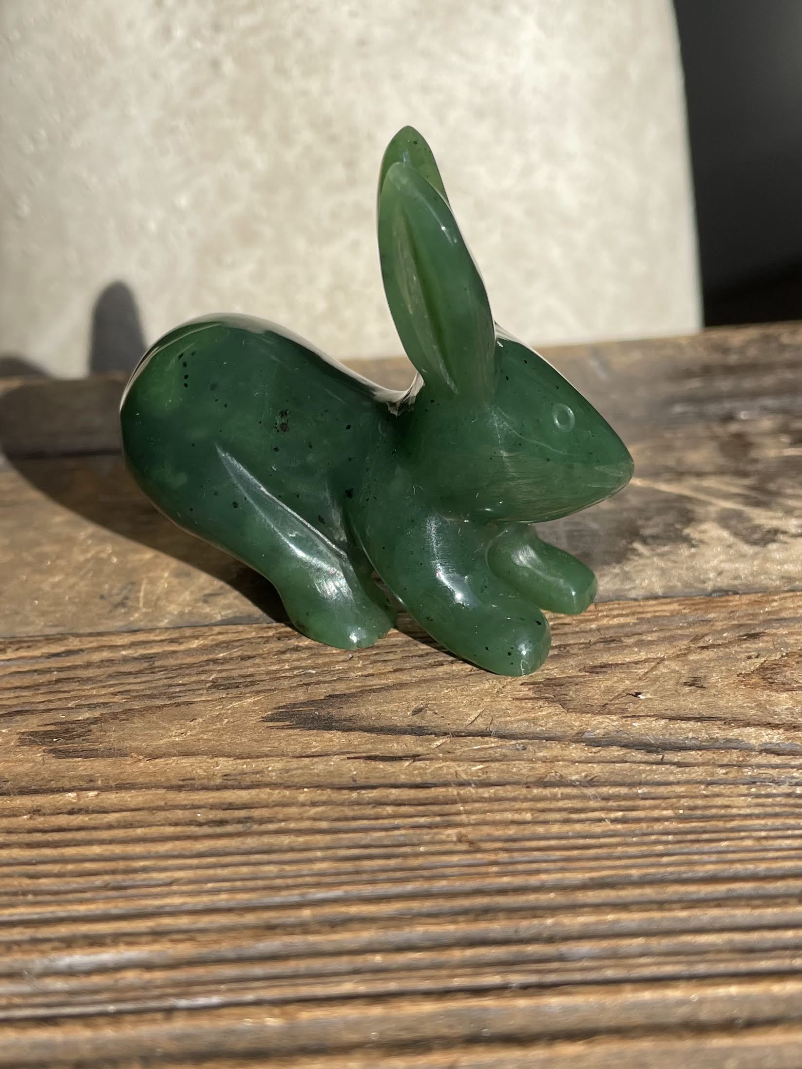 Canadian Jade Jack Rabbit Figurine