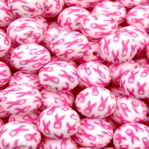 P269 PINK CANCER RIBBON 15MM PRINT (10ct)
