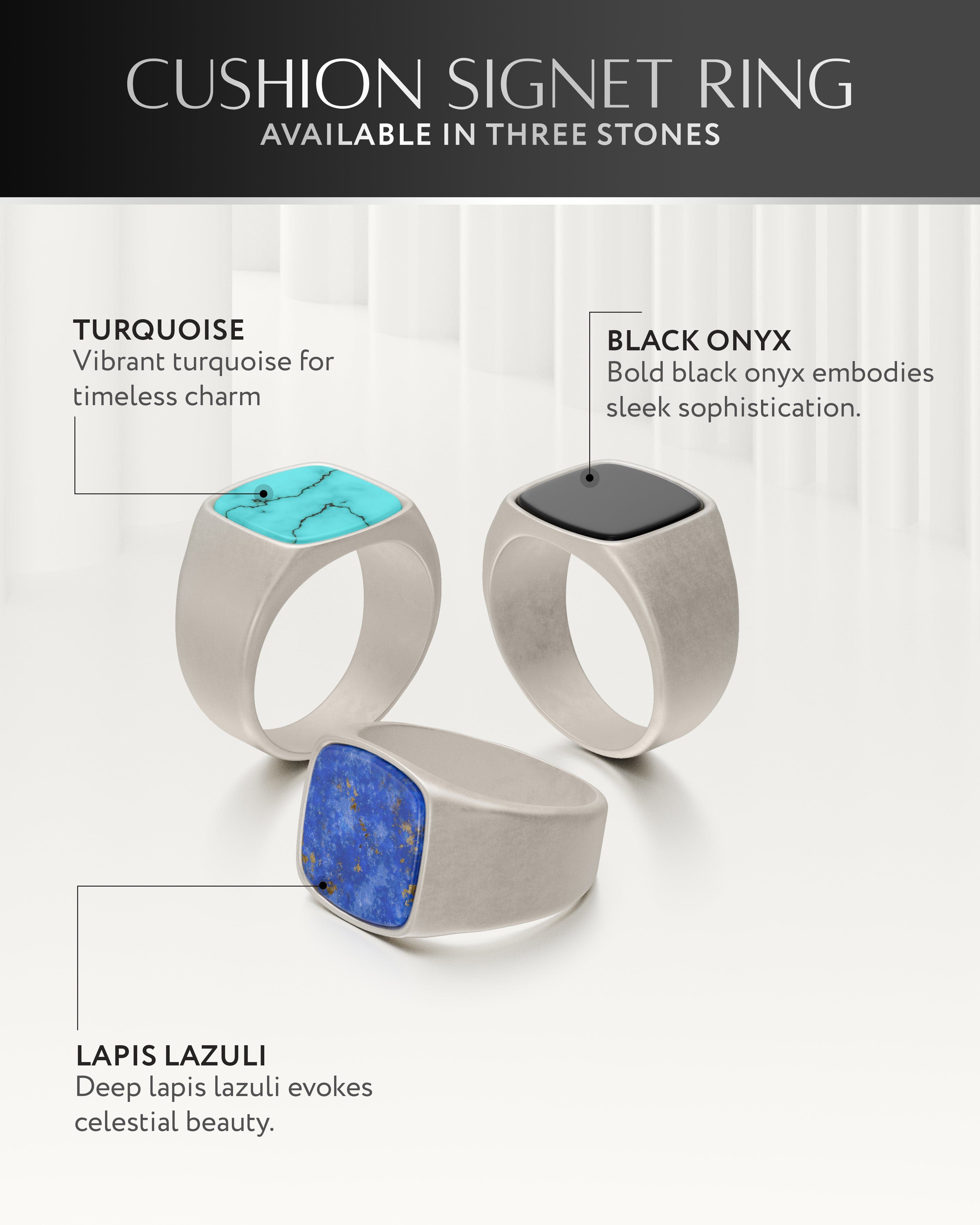 Turquoise Cushion Signet Ring