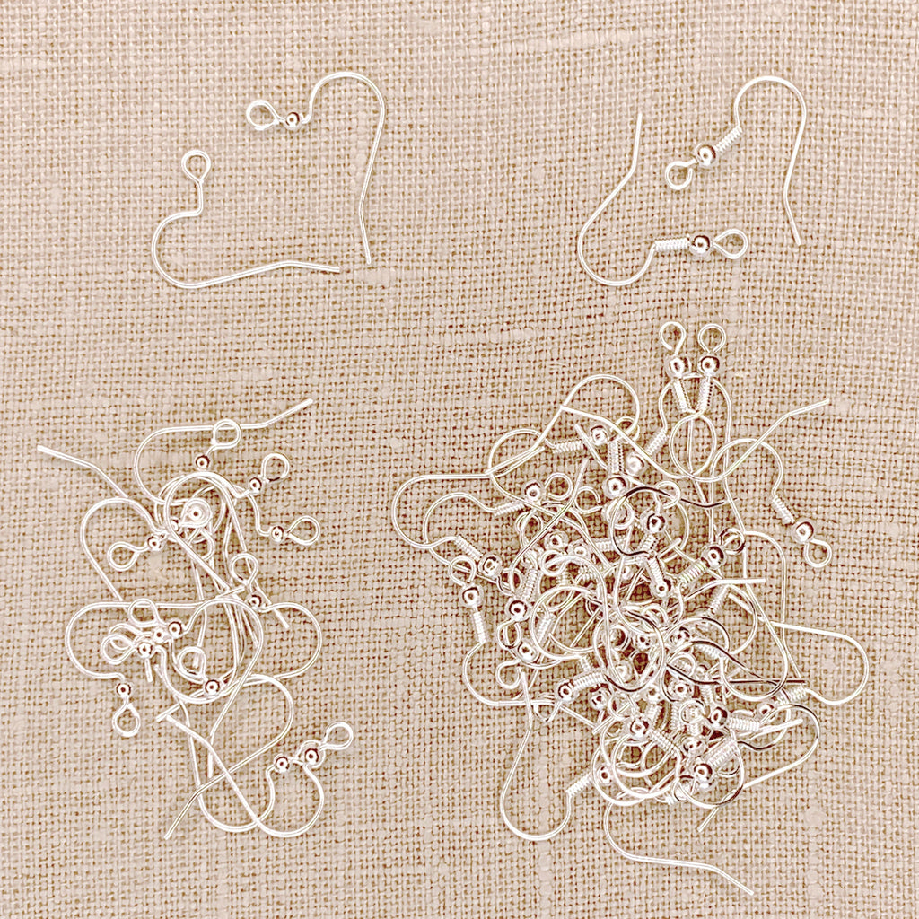 Silver French Ear Wire Earring Hooks 56pc Assortment