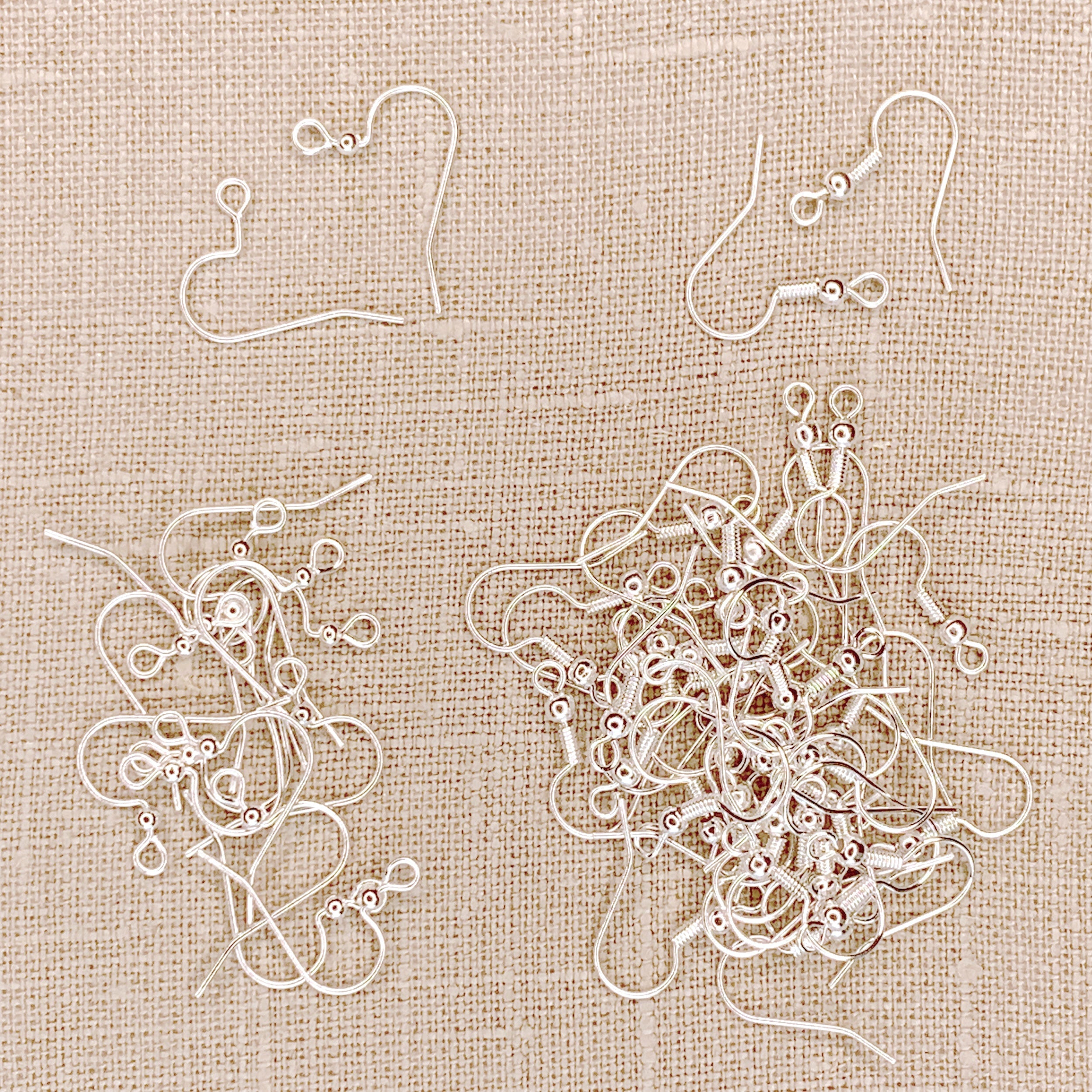 Silver French Ear Wire Earring Hooks 56pc Assortment